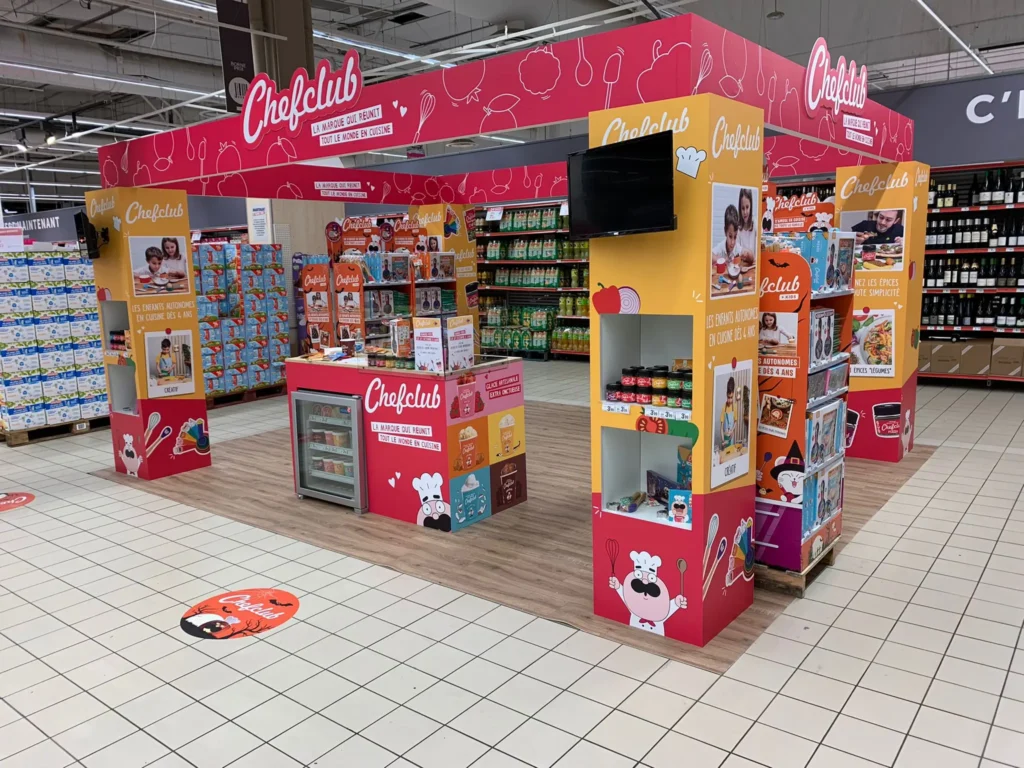 Mise en avant des produits Chef Club chez Carrefour par R2 Agencement