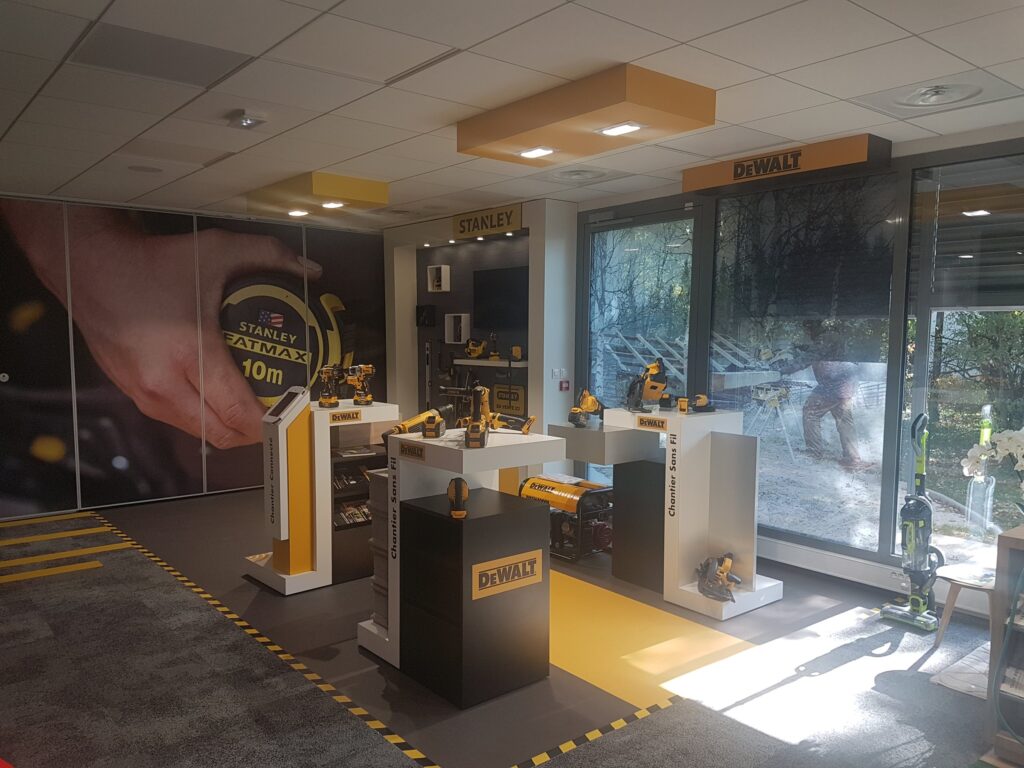 Vue d'ensemble de la zone DeWalt